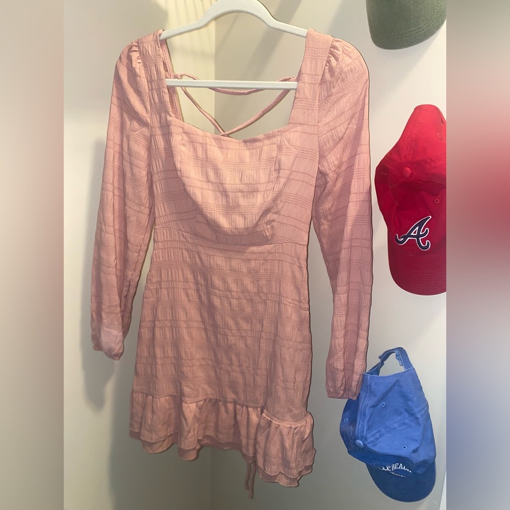 Pink long sleeve dress-Size XS/S